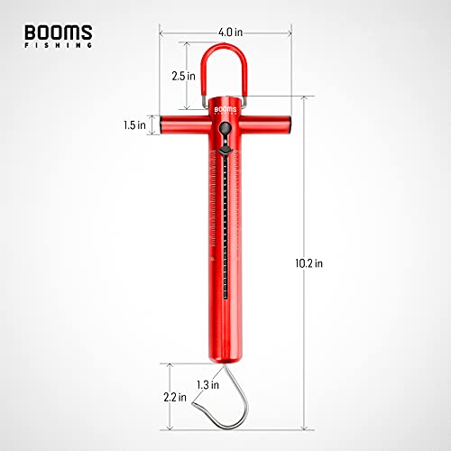 Booms Fishing TS1 Aluminum Tube Fishing Spring & Hook Scale 25LB/11KG - size: 25 LBS