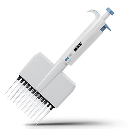 ONiLAB Lab Micropipette, 12-Channel Adjustable Volume Pipettor 5-50μL - size: 5-50μl, style: 12 channels