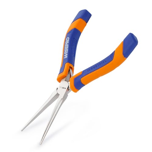 6" Mini Needle Nose Pliers, Straight/Bent Long Nose Pliers with Comfort Grip Handles, Small Needle Nose Plier for Jewelry Making, Handmade Craft (Straight Needle Nose Pliers) - style: Straight Needle Nose Pliers