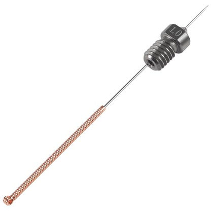 Aokin 3 Pcs 1.0mm Hardened Steel Nozzles Extruder Nozzles 3D Printer Nozzles for E3D V5 V6 and 3 Pcs 0.8mm Stainless Steel Nozzle Cleaning Needles for 1.75mm Filament 3D Printer with Wrench - color: 1.0mm