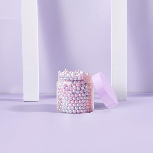 Eternal Moment 36 Pack 2 OZ Plastic Jars Clear Cosmetic Container with Lids - color: Purple Lid, size: 2 Ounce