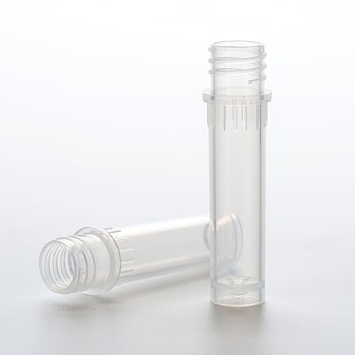 2.0ml Clear Screw Cap Microtubes, No Caps, Case of 5000 - size: 2.0ml