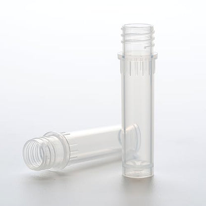 2.0ml Clear Screw Cap Microtubes, No Caps, Case of 5000 - size: 2.0ml