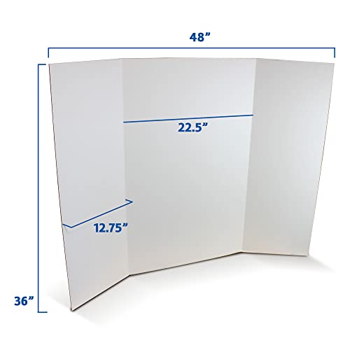 Flipside Products 36” x 48” Project Boards for Presentations, Science Fair, School Projects, Event Displays and Trifold Picture Board, Proudly Made in USA - Clay White - 10 Pack - color: Clay White, size: 10 Pack