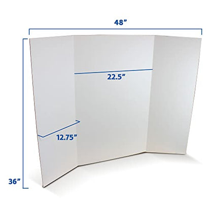 Flipside Products 36” x 48” Project Boards for Presentations, Science Fair, School Projects, Event Displays and Trifold Picture Board, Proudly Made in USA - Clay White - 10 Pack - color: Clay White, size: 10 Pack