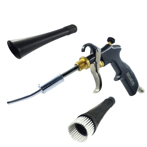 Air Blow Gun with Brass Adjustable Air Flow Nozzle,Cleaning Gun Quickly Blasts Dirt and Dust from Surface Works with Air Compressor(Upgrade Aluminium Rotate Tube) (Detail Blowing Gun), Black - style: Detail Blowing gun