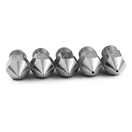 Microswiss MK8 Brass Plated Wear Resistant Nozzle (MakerBot, CraftBot, Creality, CR10, Ender, Tevo Tornado) (Value Pack) - size: Value Pack