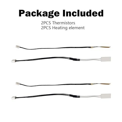 2 PCS Thermistor Temp Sensor & 2 PCS Cartridge Heater for Kobra X - size: 4 PCS