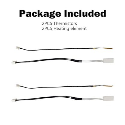 2 PCS Thermistor Temp Sensor & 2 PCS Cartridge Heater for Kobra X - size: 4 PCS