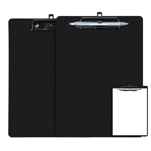 FRETONBA 2 Pack Clipboard with Pen Holder, Black - style: 2 Pack-Black