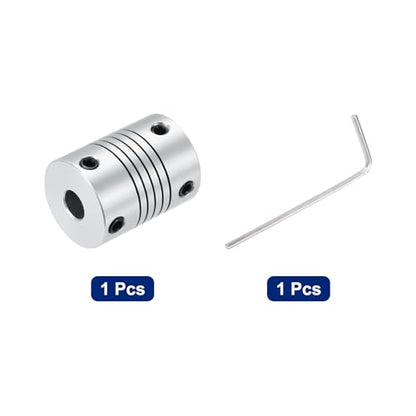 uxcell 1Pcs 4mm to 6mm Aluminum Alloy Shaft Coupling L25xD19 Flexible Coupler Beam Stepper Motor Joint Connector for 3D Printer CNC Machine DIY Encoders and Motors Shaft,Silver - size: 4mm to 6mm
