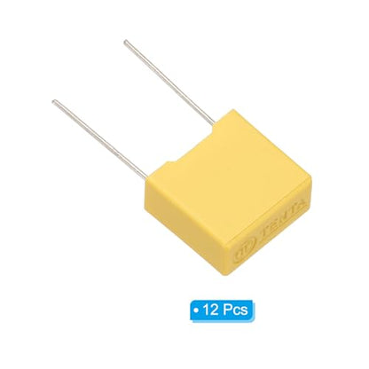 PATIKIL Safety Capacitors 12Pack 0.22uF AC 275V 10mm Pin Pitch 13x12x6mm - size: 10mm Pin Pitch, style: 0.22uF