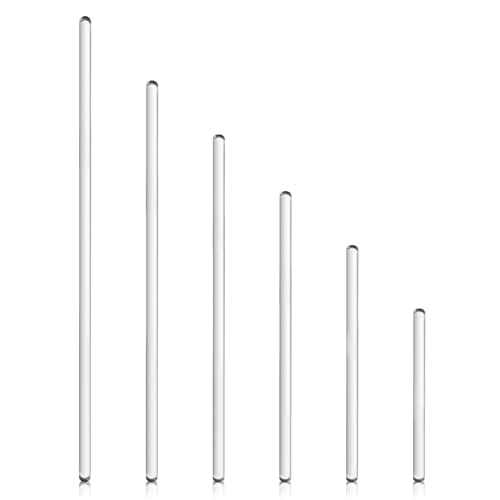 6PCS Glass Stirring Rod Stir Stick with Both Ends Round - 15.8" 13.8" 12" 10" 8" 6" Long - 1 Piece for Every Style -6pcs/pk (6)