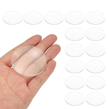 PATIKIL 15 Pack Biconvex Lens, 50mm Dia. 180mm Focal Length Spherical Optical Lenses Magnifier Paperweight Acrylic Double Convex for DIY Office Desk Home Science Experiment Telescope - size: 50mm Dia. x 180mm Focal Length