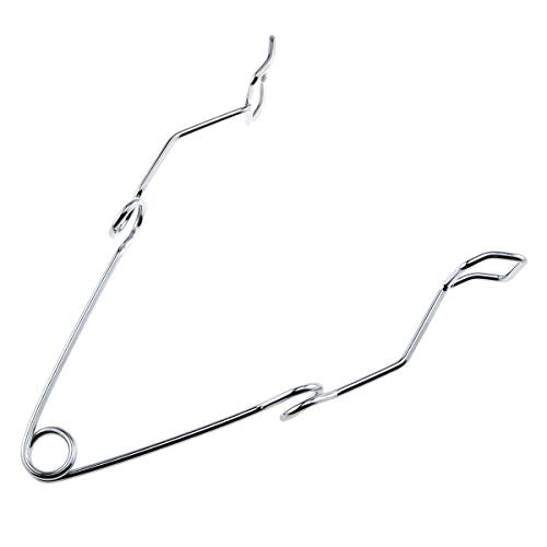 E-outstanding 4-Pack Steel Wire Test Tube Clamp 145mm Fit for 5-40mm Tube Heating Glass Tube Tongs Supplies Lab Test Tube Holder Sprung Tool