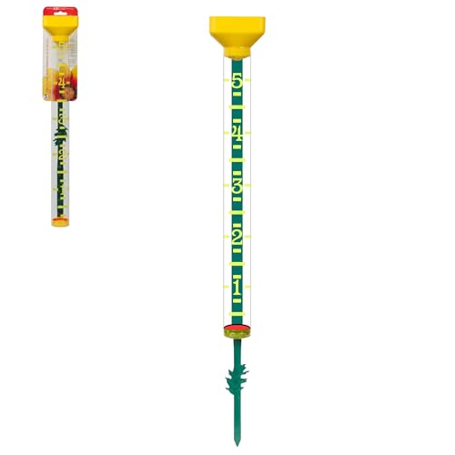 Headwind EZRead 21” Giant Professional Outdoor rain Gauge, USA Made Heavy Duty All Weather Freeze Proof Stake or mountable with Float, Yellow (820-1002YEL) - color: Yellow, size: 21-Inch