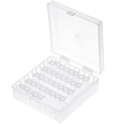 uxcell Centrifuge Tube Freezer Storage Box 100 Places Waterproof Polypropylene Lockable Cryogenic Holder Rack for 1.5/1.8/2ml Microcentrifuge Tubes Vials Samples, White - color: White
