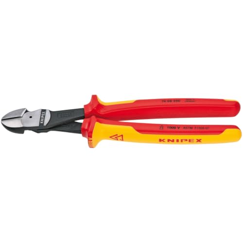 Knipex 7408250SBA 10-Inch High Leverage Diagonal Cutters - 1000 Volt - size: 10 inches