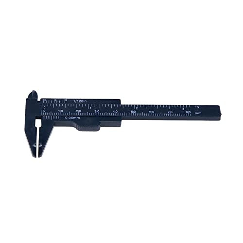 10pcs Plastic Vernier Caliper Mini Caliper 0-80mm/0-3.15 Inch Black