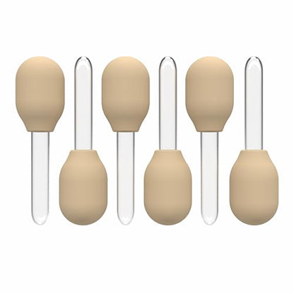 6 x Natrual Pipettes for Children | Sensory Play Droppers for Kids - color: Natural