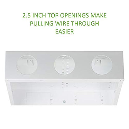 On-Q 42" Structured Media Enclosure with Hinged Cover Lock, 20 Gauge CRS, Versatile Mounting - size: 42 inch