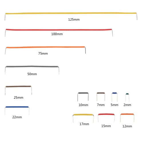 840 Pieces Breadboard Jumper Wire Cables Kit 14 Vaules Assorted Jumper Wire Connecting Line Cables for Breadboard Prototyping Flexible Circuits - size: 840pcs