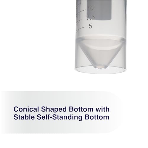 Kashi Scientific 50mL Self Standing Centrifuge Tubes with Screw Cap Lid, Lab Grade Polypropylene Plastic, Skirted, Printed Graduation, Write-on Spot [50mL Self-Standing, 300] - size: 50mL Self-Standing, Sterile