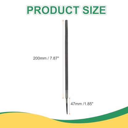 HARFINGTON 8" Round Coarse Cut File Double Cut Teeth Coarse Metal File High Carbon Steel T12 without Handle for Metal Wood Finishing Roughing, Grey - size: 8", style: Coarse Cut