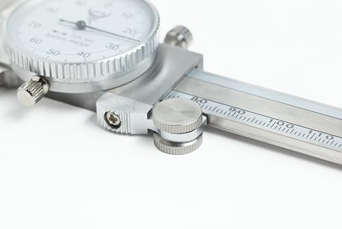 PEC Dial Caliper 0-150mm, Stainless Steel Precision Measuring Tool - size: 0-150mm