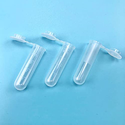 50 Pack 5ml Plastic Sample Vials, Test Tubes with lids, Vial Tube