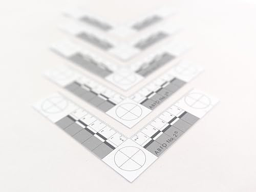 Crime Scene Number 2 Photomacrographic Scale, Metric - 5 Pack - for Bitemark Measurement and Photography - L-Shape