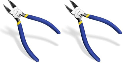 VCELINK Wire Cutter, 6-inch Side Cutter, CR-V Small Flush Cutter, Professional Small Wire Cutter with Spring-loaded for Artificial Flowers, Floral, Jewellery Making, and DIY Model Making (Pack of 2) - size: 6"x 1 PC (Pack of 2)