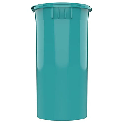 Dragon Chewer 13 Dram CR Plastic Packaging Pop Top Containers - Child Resistant Travel Holder Vial Bottles - 315 qty (Aqua) - color: Aqua