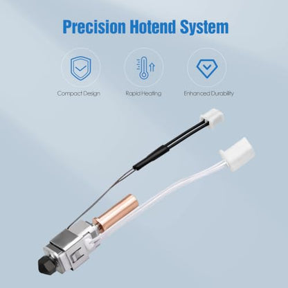 Upgraded Hotend Kit for Anycubic Kobra 3, Kobra 3 Combo, Kobra 3 V2 & Kobra 3 V2 Combo, 0.4mm Hardened Steel Nozzle Replacement, 3D Printer Accessories - color: Kobra 3 Hotend Kit (Hardened Steel Nozzle)
