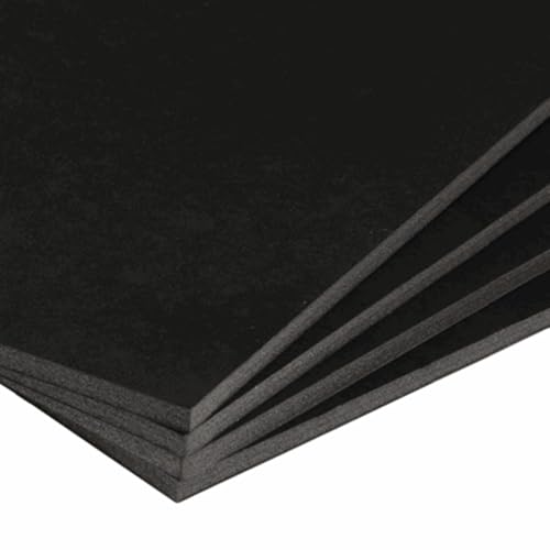 Foam Board 12 x 12 x 1/2" – 10 Pack – Thick Regular Black Foam Board – Rigid Lightweight Panel – Smooth Surface for Signs, Mounting & Displays – Professional Graphic Arts & Exhibit Board - color: Black - 10 Pack, size: 12x12