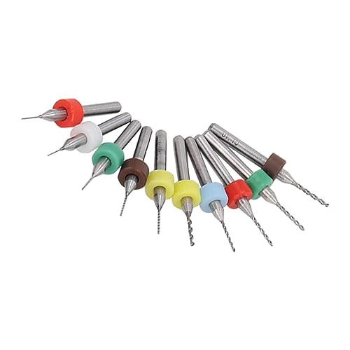 10 Pcs Twist Drill Bit Set, Tungsten Steel Drill Bits, High Hardness, for Drilling and Carving Amber Wax, Circuit Board, Plastic, Cleaning 3D Printer Nozzles