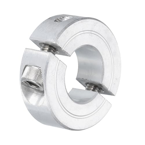 uxcell Double Split Clamp-On Shaft Collar 5/8" Bore, Aluminum Alloy - size: 5/8"