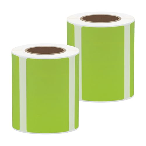 Hybsk Portable Printer Label Paper Multi-Purpose Tear Resistant Direct Thermal Labels Self-Adhesive Stickers Compatible with P50 Label Maker (Green, 2 Rolls) - color: Green, size: 2 Rolls