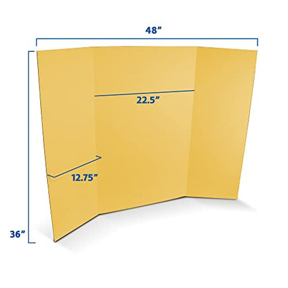 Flipside Products 36” x 48” Foam Project Boards for Presentations, Science Fair, School Projects, Event Displays and Trifold Picture Board - Yellow 3/16'' Thick - 10 Pack - color: Yellow, style: 10 Pack
