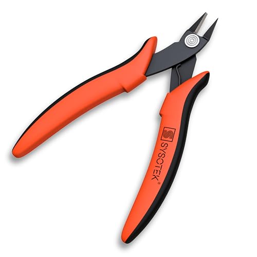 Flush Cutters, Precision Wire Cutters, Diagonal Cutters for Zip Ties, Electronics, Jewelry Making, 3D Printer Filament, Small Wire, Crafting, Models & Fiber Optic Tools