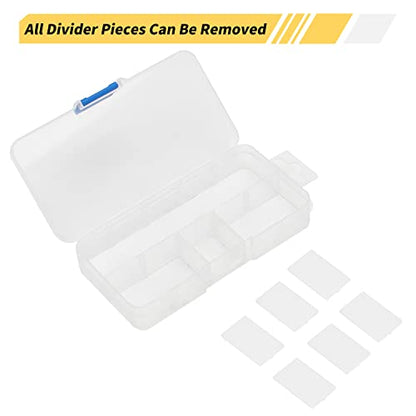MroMax Small 10 Grids Clear Plastic Organizer Box - size: Small 10 Grids
