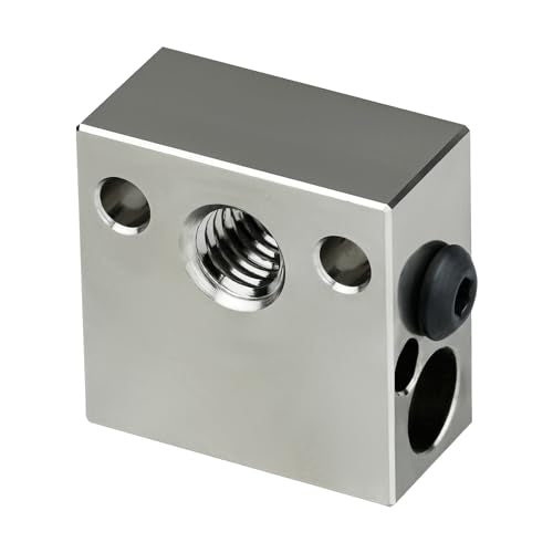 Updated High Temperature CR-10 Plated Copper Heater Block for MK8 Extruder Creality All Metal Hotend Ender3 V2 Ender 3 pro Ender 5 Pro Plus CR10 S4 S5 3D Printer (Copper)