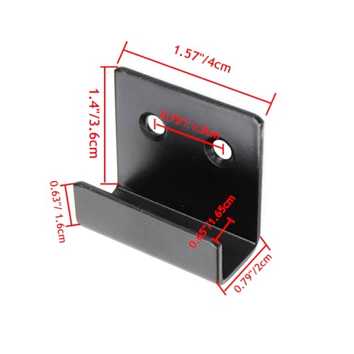 Wall Mounted Hook Fastener for Ceramic Tile Display,Large Size,Black - 6pcs - size: 16mm inner width, style: simple black