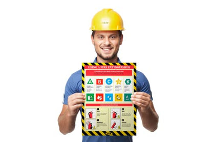 Workplace Safety Poster - Non-Lamintated, 12 x 16" (Fire Extinguisher) - color: Fire Extinguisher