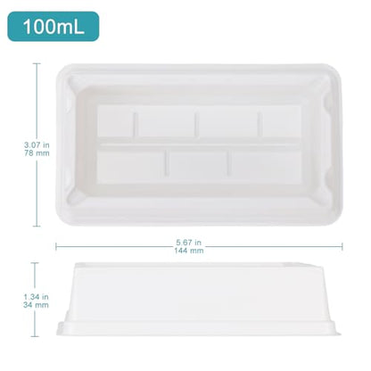 stonylab Reagent Reservoir, 100 ml Polystyrene (PS) Plastic Sample Reservoirs with Graduated Markings, 20 pcs, Laboratory Pipettor Accessories, Disposable Liquid Handling Boat - size: 100 ml