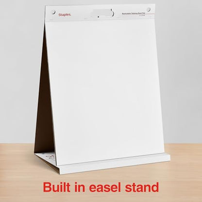 Staples Stickies Tabletop Easel Pad, 20x23 Inch, White, 20 Sheets - size: 20'' x 23'', style: 1 Pack