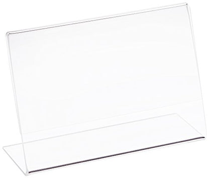 Azar Displays 112732 5" W x 3.5" H Horizontal L-Shaped Sign Holder-10pk - size: 5 in W x 3.5 in H Horizontal