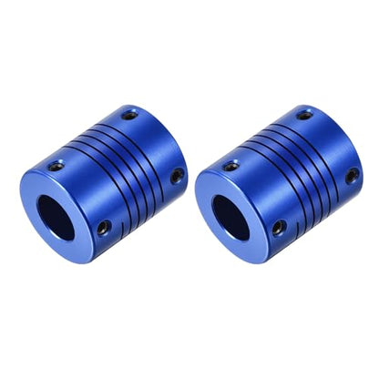 uxcell 2Pcs 10mm to 12mm Aluminum Alloy Shaft Coupling L30xD25 Flexible Coupler with Screws Beam for 3D Printer CNC Machine DIY Encoders and Motors Shaft,Blue - size: 10mm to 12mm