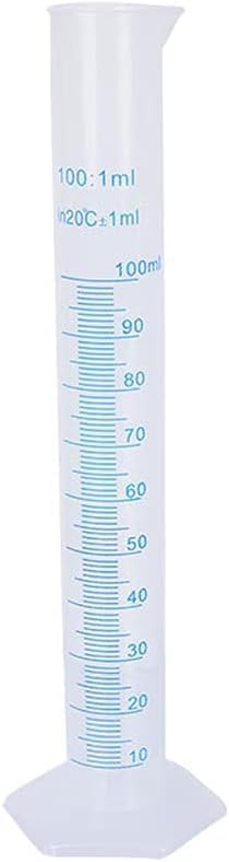 100ml Graduated Cylinder, Plastic Measuring Cylinder Set - Crystal Clear Lab Equipment for Science Experiments & School Chemistry,Liquid Measurement Tool (1pc)