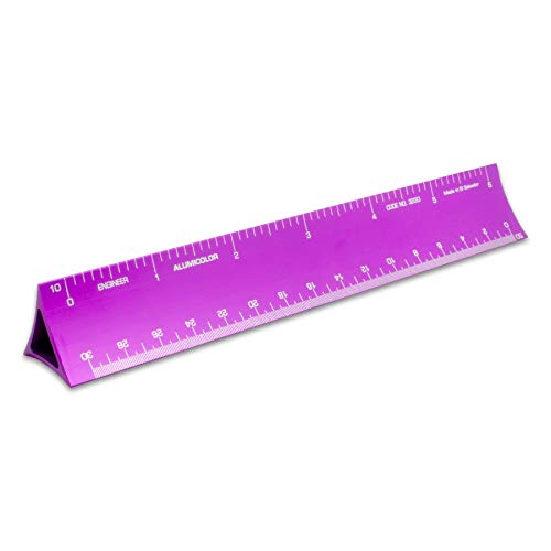 Alumicolor 6-inch Aluminum Engineer Hollow Scale for School, Office, Art and Drafting, 6IN, Purple - color: Purple, size: 6IN, style: Engineer
